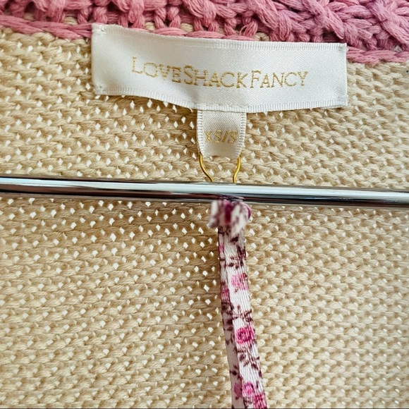 NEW Love Shack Fancy belted Grayson cardigan Duster Desert Sunset XS/S - Picture 14 of 16